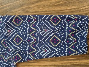 Trendy Navy Blue Printed Kurti
