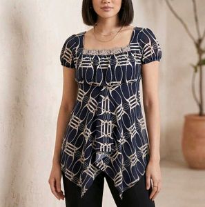 Y2k Vintage Boho Chic Asymettrical Tunic Top