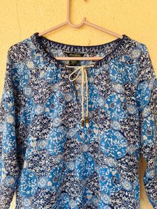 Stylish Blue Printed Kurta