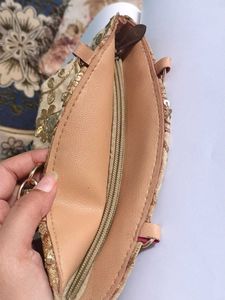 Embellished Clutch with Chain Handle