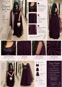 “Midnight Plum – Elegant 3 Piece Party Wear Set”