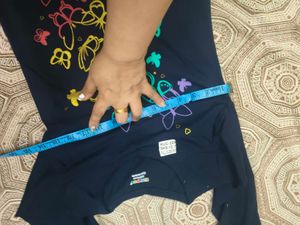 Navy Blue Butterfly full sleeve tshirt for 8-9