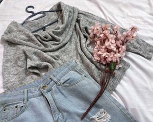 Original H&amp;M Grey Cowl Neck Sweater