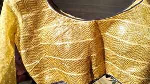 Stunning Golden Chevron Blouse