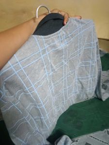 Grey Checked Bomber Jacket