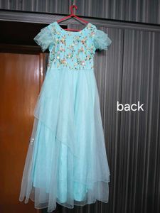 Beautiful Blue Embroidered Gown length 53