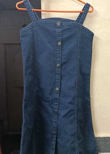 Stylish Denim Button-Up Mini Dress