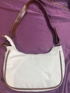 White Leather Shoulder Bag