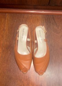 Marc Loire Peep-Toe Slingback Heels