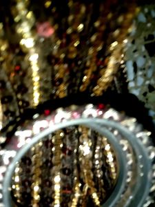Elegant Gold and Maroon Bangles Set
