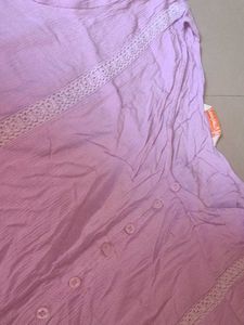 Lavender Lace Trimmed Kurta