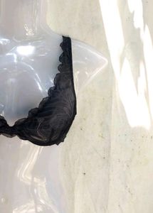 Lace Trimmed Black Bra