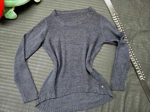 Vintage Cozy Dark GREY Knit Sweater