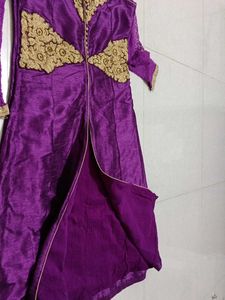 Beautifully Embroidered Purple Kurta Set
