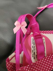 Cute Pink Paris Print Bra