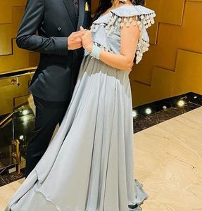 Stunning sea Blue Layered gown