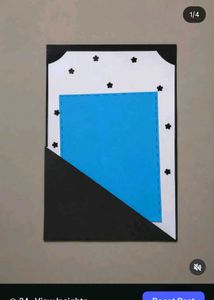 Abstract Blue &amp; Black Wall Art