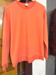 Orange Pullover Sweater(minor invisible stain can