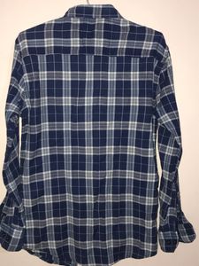 Blue And White Checked Shirt