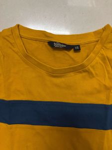 Roadster Yellow Striped T-Shirt combo