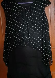 Short Dress/Long Top Black In Colour