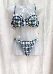 I. Cute Plaid Bra set