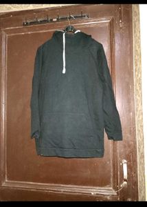 Stylish Black Hooded top autumn