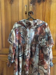 Bohemian Floral Print Tunic Top