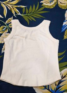 White Ribbed Tank Top