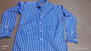 Men's Blue Checked Classic Fit Shirt