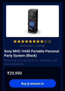 Sony Speaker System MHV50D ultimate party juke box