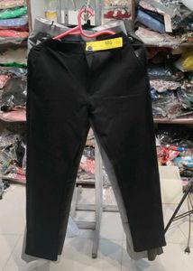 Black Straight Fit Trousers