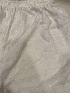 White Embroidered Palazzos