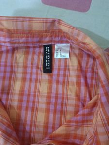 Pink &amp; Orange Plaid Cropped Shirt