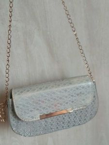 Elegant Silver Clutch Bag