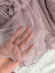 Tulle ruffle Top
