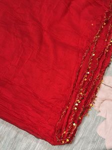 Vibrant Red suit unstitched material