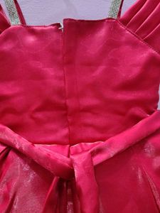 Adorable Red Baby Dress with Flower Accents