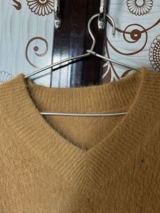 Cozy V-Neck Fuzzy Sweater