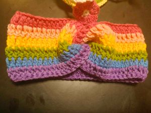 Rainbow Crochet Headband