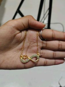 Gold Infinity Heart Necklace