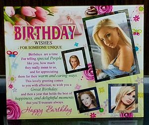 Birthday photo frame