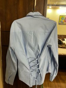 Light Blue Button-Down Shirt ( size - M)