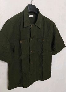 Men's Dark Green Short Sleeve Shirt