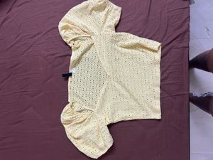 Yellow Eyelet Blouse - DIVIDED