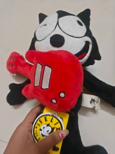 Felix the Cat Plush Toy with Guitar