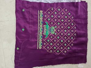 Embroidered Silk Blouse Piece