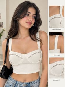 Sparkly White Crop Top