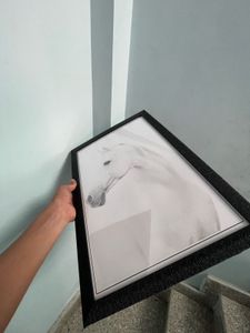 Luxury White Horse Wall Painting