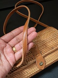 Bali Rattan Clutch Purse